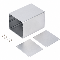 Boîtier en aluminium anodisé sablé 97*84mm, corps à bords arrondis avec panneaux plats à 4 vis pour instruments