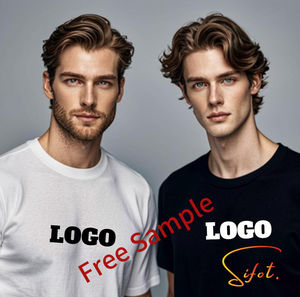 Sifot Vente en gros Streetwear Polo en coton T-shirt uni pour hommes avec logo personnalisé sérigraphie - Product Image 1