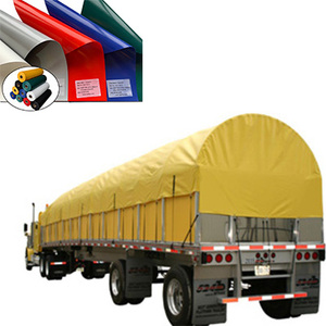 Bâche de séparation de rideau latéral de camion industriel personnalisé Bâche en PVC Rouleau de polyester enduit de vinyle <span class=keywords><strong>solide</strong></span> de 14oz - Product Image 4