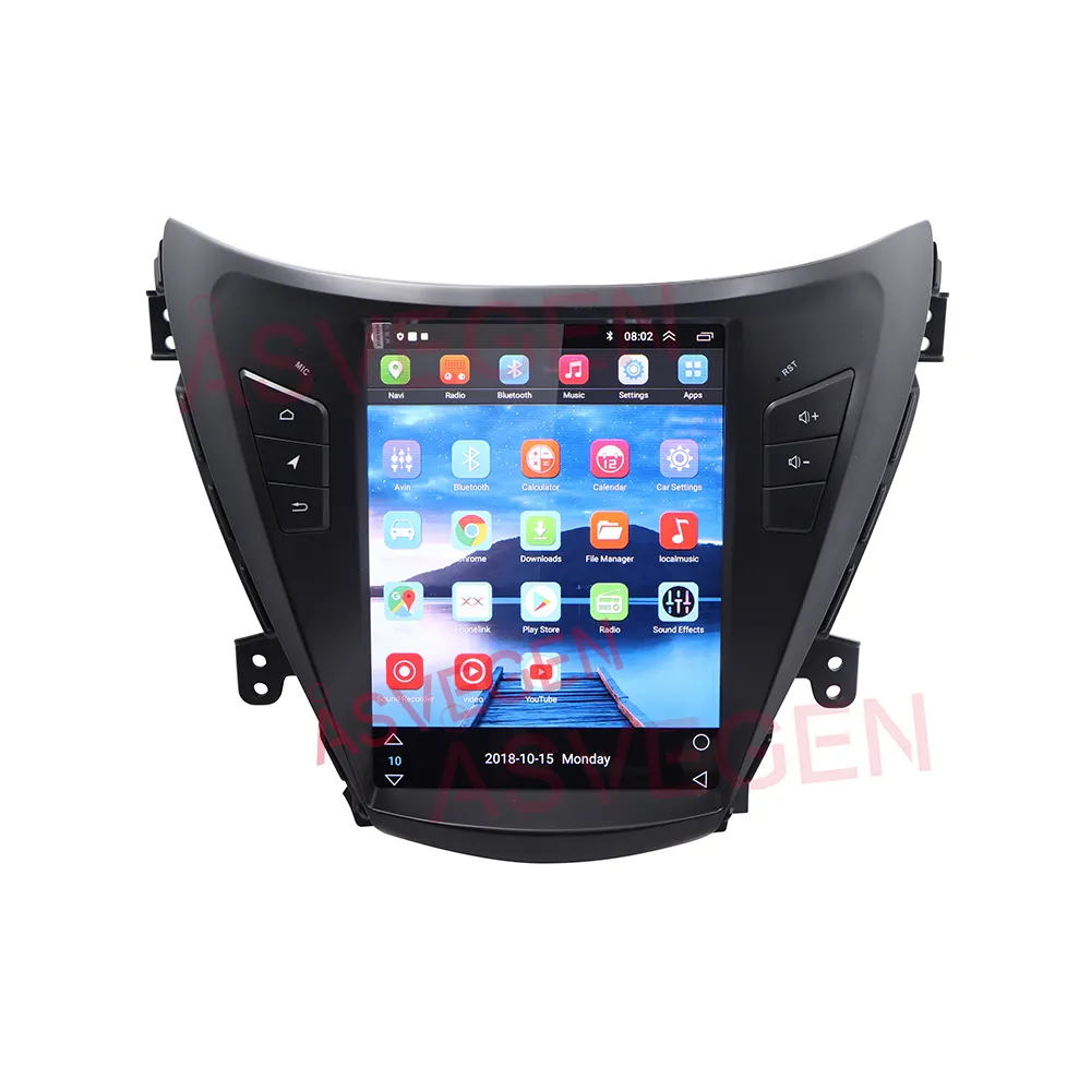 새로운 자동차 10.4 '안드로이드 화면 안드로이드 자동차 비디오 DVD 플레이어 현대 Elantra 2011-2012 GPS 네비게이션 플레이어