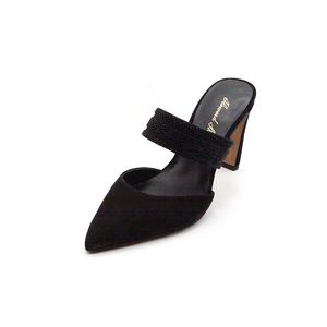 2025 scarpe con tacco basso con Slingback <span class=keywords><strong>eleganti</strong></span> personalizzate di alta qualità stile estivo da donna abito estivo décolleté a punta con Logo <span class=keywords><strong>tacchi</strong></span> da donna - Product Image 4