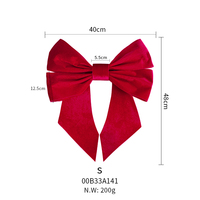 Ruban MSD nœuds rouges décorations fenêtre arc géant en velours avec arc tridimensionnel décorations DIY