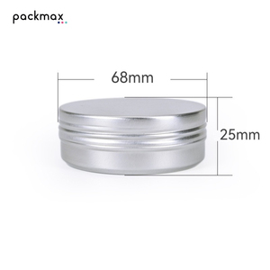 Envase Redondo de Aluminio Plateado de 60 ml para Cera para el Cabello, Crema Cosmética - Caja de Almacenamiento Metálica Recargable con Rosca, Venta al Por Mayor - Product Image 2