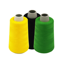 Bobines de fil en polyester filé, couleur personnalisée, 5000m, pour couture industrielle de vêtements, avec option blanc brut