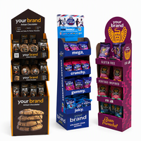 Stand Display Kardus, Unit Display Lantai, FSDU, Stand Pop Pos Bergelombang untuk Toko Supermarket