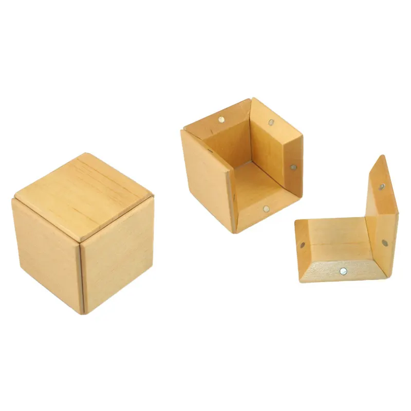 Kidpik Hot Sell Holz Montessori Bildung Spielzeug Solid Geometry Puzzle Kinder Sensory Toys Magnetische Bausteine