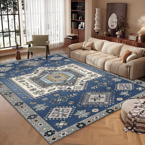 Alfombra Rectangular de Estilo Persa Azul Rey, Antideslizante, para Sala de Estar o Dormitorio, Imitación de Cachemira - Product Image 5