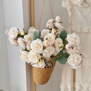 Korean Style Multi Headed Rose <b>Artificial</b> <b>Flowers</b> Silk High Simulation Wedding Home Decorations - Product Image 2