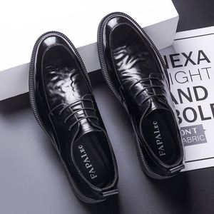 Chaussures Derby en cuir pour hommes, rehaussantes, respirantes, antidérapantes, résistantes à l'usure, style britannique, pour affaires, décontractées ou mariage - Product Image 4