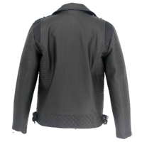 Blouson en cuir noir pour hommes, grande taille, pour moto, PU, agneau, bombardier, fermeture éclair
