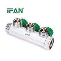 Collecteur PEX IFAN en laiton pour tuyaux PEX, intervalle 36mm 45mm, collecteur d'eau 3/4-1 pouce