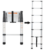 Échelle escamotable en chevrons en alliage d'aluminium épaissi, portable, pliable, pour usage domestique, capacité de charge de 150 kg