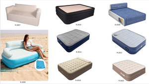Customized <b>Double</b> Convertible Inflatable <b>Bed</b> Built-in Pump Foldable Portable Foam Air Mattress for Camping Home Outdoor - Product Image 6