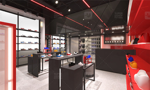 Hot personnalisé Sport vêtements présentoir à la mode au détail <span class=keywords><strong>Sneaker</strong></span> boutique meubles décoration à la mode Sport boutique Design d'intérieur - Product Image 4