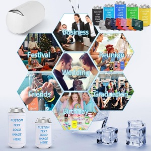 Faible MOQ/OEM, Manchons isothermes en mousse pour canettes et bouteilles de bière de 12 oz, personnalisables avec logo, pour sublimation - Product Image 4