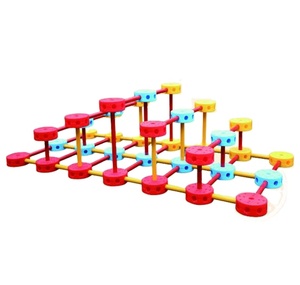 Kit <span class=keywords><strong>de</strong></span> parcours d'obstacles modulaire en plastique pour enfants, ensemble <span class=keywords><strong>de</strong></span> jeu d'entraînement à l'équilibre, équipement d'activité <span class=keywords><strong>physique</strong></span> à assembler - Product Image 1