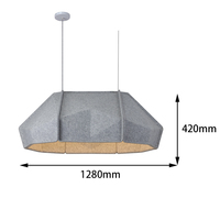 Suspension acoustique rectangulaire en feutre gris blanc chaud, économe en énergie, style nordique, hauteur réglable, pour maison, bureau, chambre