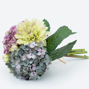 Nuevo diseño al por mayor 3D Dahlia plantas artificiales <span class=keywords><strong>de</strong></span> seda artificial flores para boda decoración del hogar - Product Image 1