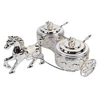Pot à épices sculpté en forme d'éléphant, design nordique, haut de gamme, luxe léger, en fer forgé, avec 2 boîtes de rangement, service de table