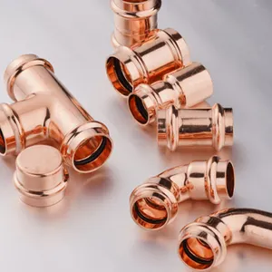 Copper Tee, Elbow, Coupling Press Fittings V profile Plumbing Supplier AS 3688