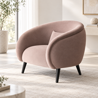 Fauteuil lounge moderne en tissu avec pieds en métal pour espace de travail, hall d'accueil, salle d'attente