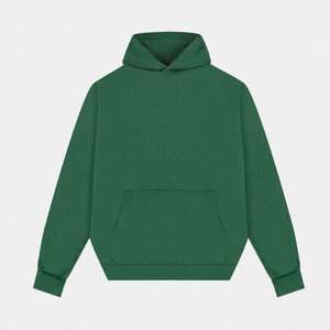 Sudadera de manga larga para hombre con estampado personalizado de color sólido verde oscuro, jersey con bolsa de canguro, sudaderas con capucha ajustadas para hombre - Product Image 6