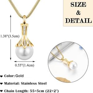 Collana con Ciondolo Urna <span class=keywords><strong>in</strong></span> Acciaio Inossidabile per Ceneri di Animali Domestici, Gioiello Commemorativo Elegante e Personalizzato - Product Image 4