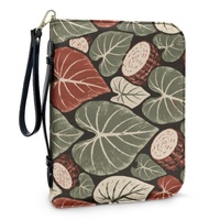 Housse de protection portable pour Bible avec imprimé botanique tropical feuilles de taro, fermeture éclair, idéale pour les voyages quotidiens, l'église, le shopping et les cadeaux