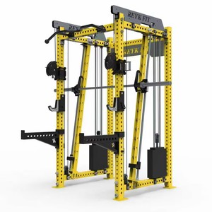 Estación <span class=keywords><strong>de</strong></span> Gimnasio Multifuncional con Máquina Smith <span class=keywords><strong>para</strong></span> Ejercicios <span class=keywords><strong>de</strong></span> <span class=keywords><strong>Brazos</strong></span>, Espalda, Piernas y Pecho con Soporte <span class=keywords><strong>de</strong></span> Acero y Espuma - Product Image 6