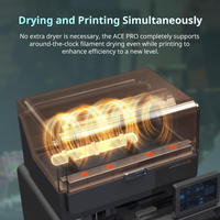 ANYCUBIC Kobra S1C Printer 3D Multiwarna, Kecepatan Tinggi 600mm/s, Pencetakan 4 Warna, Auto Leveling, Ruang Tertutup, 250x250x250mm
