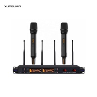 RIY-20a avec microphone sans fil 93A True Diversity IR infrarouge 2 canaux Distance de travail de 250 mètres pour la performance