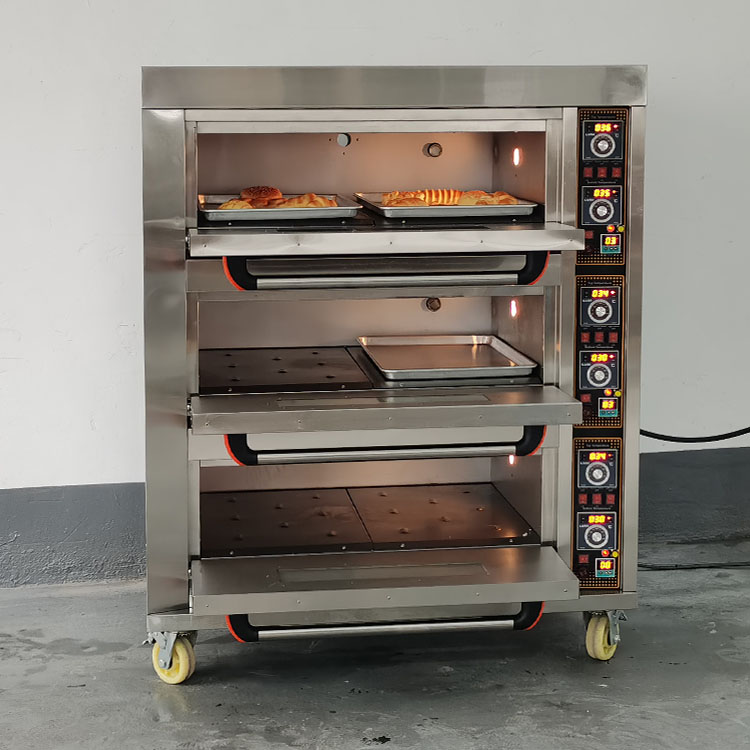 Oven Manufacturer Commercial 3 deck 6 trays Oven Gas Bakery Oven Prices for sale