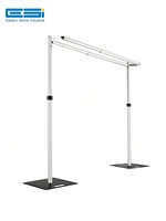 Système de support de toile de fond stable en aluminium de haute qualité ESI avec ensemble de tuyaux et de bases pour scène d'événement, photomaton, exposition