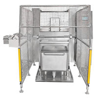 Laveuse de chariots à viande à pulvérisation 360 degrés sans angle mort en acier inoxydable – Machine de nettoyage de chariots à viande