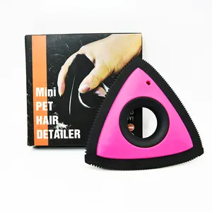 Brosse anti-peluche de chien, Mini Triangle bord, appareil réutilisable en Silicone, brosse Portable multifonctionnelle, 1 pièce