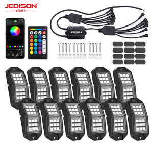 Set <span class=keywords><strong>di</strong></span> <span class=keywords><strong>12</strong></span> Luci RGB per Sottoscocca con Controllo APP e Telecomando, Impermeabili IP68 per Camion, ATV, UTV - Product Image 1