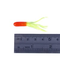 Tube tubulaire creux ver sous appât mou 4.5cm simulation de poulpe crochet en plomb appât souple adapté à la tête de gabarit