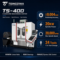 Centre d'usinage CNC automatique 5 axes haute rigidité Tsingziwa TS400 avec broche haute précision pour coupes lourdes