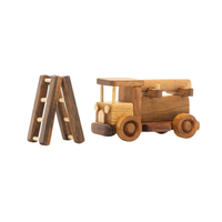 Jouets en bois de camion de pompiers, cadeau d'anniversaire pour enfants, jouets en bois de camion de pompiers, décoration de la maison, cadeau de Noël