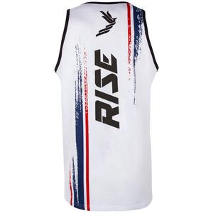 Débardeur de sport blanc pour enfants et hommes, coupe ajustée, sublimation intégrale, pour la course, le MMA et le BJJ - Product Image 2
