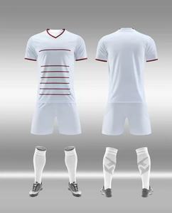 Hochwertiges rotes Mikrofaser-Fußball trikot für Erwachsene und Kinder Automated Cutting Mesh Sublimation Sportswear - Product Image 2