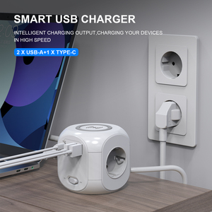 Dây Nguồn OULIYO Khối Lập Phương 2022 Dây Nguồn 1.8M Màu Đen Và Trắng EU Kèm Bộ Sạc Không Dây - Product Image 4