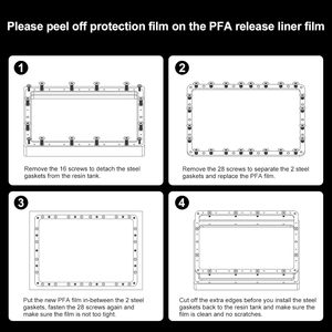 ELEGOO-Film de Libération PFA 2.0 pour Imprimante 3D 16K Ultra Saturn 4 Saturn 4 Ultra Saturn 3 Saturn 2 Saturn 4, 3 pièces - Product Image 4