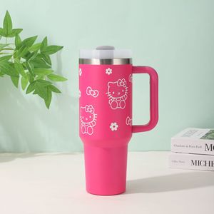 40Oz Tuimelaar Met Handvat Dubbelwandige Vacuümkolf Met Stro En Deksel Vacuüm Metalen Beker Reizen Koffiemok - Product Image 1