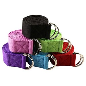 Vente en gros directe d'usine, ceinture en coton personnalisée avec logo pour le sport et les loisirs, sangle de yoga réglable pour la remise en forme, la physiothérapie - Product Image 2