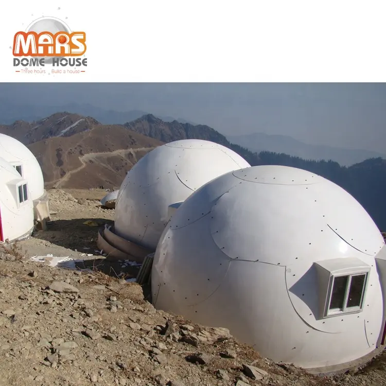 Easy assemble earthquake proof prefab dome house replace container for mining camp