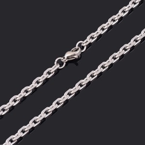 Cadena de Eslabones Rolo de Acero Inoxidable de 1.6/2/2.4/3/4/5mm de Ancho para Hombre y Mujer, Collar Ovalado de Moda, Gargantilla de Alta Calidad, Regalo de Joyería - Product Image 3