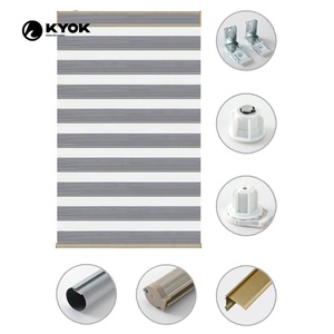 Fabbrica di Tende KYOK in Cina, Tende e Tapparelle per Ufficio, Tende <span class=keywords><strong>a</strong></span> <span class=keywords><strong>Rullo</strong></span> Singole Grigie, Tende <span class=keywords><strong>a</strong></span> Zebra - Product Image 2
