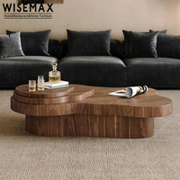 WISEMAX FURNITURE Table basse en bois de style nordique pour restaurant, hôtel, café, bureau, salon, villa