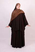Ensemble HAFSA en gros pour femmes musulmanes grandes tailles – Jupe et robe Abaya douces, confortables, minimalistes et élégantes, idéales pour le quotidien